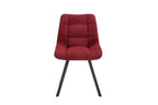 Chaise de salle à manger LUIZI Rouge – 52 x 61,5 cm | TIKAYLA