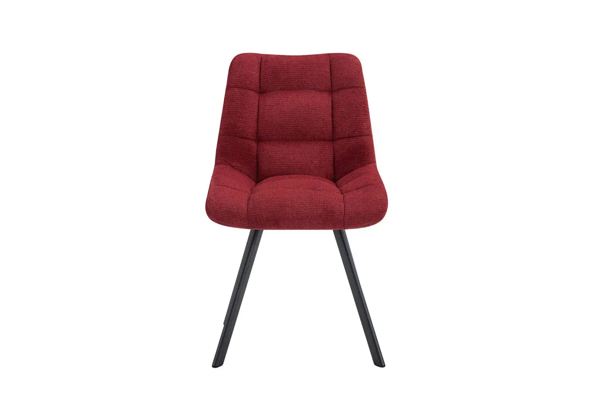 Chaise de salle à manger LUIZI Rouge – 52 x 61,5 cm | TIKAYLA