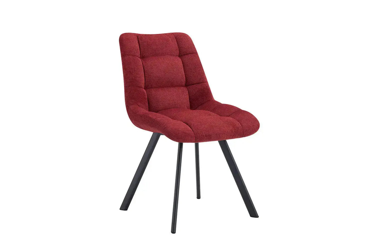 Chaise de salle à manger LUIZI Rouge – 52 x 61,5 cm | TIKAYLA