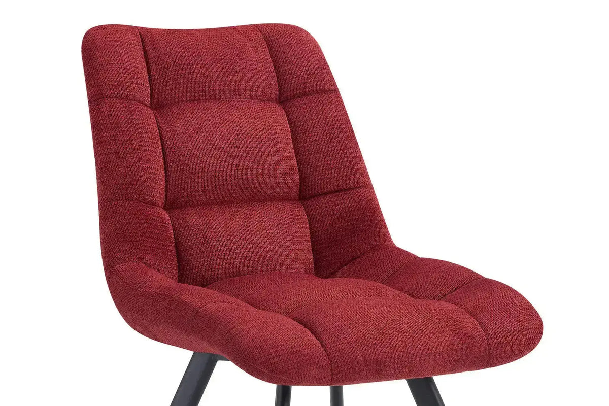 Chaise de salle à manger LUIZI Rouge – 52 x 61,5 cm | TIKAYLA