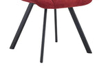 Chaise de salle à manger LUIZI Rouge – 52 x 61,5 cm | TIKAYLA