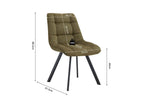 Chaise de salle à manger LUIZI Vert – 52 x 61,5 cm | TIKAYLA