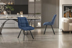 Chaise de salle à manger LUIZI Bleu – 52 x 61,5 cm | TIKAYLA