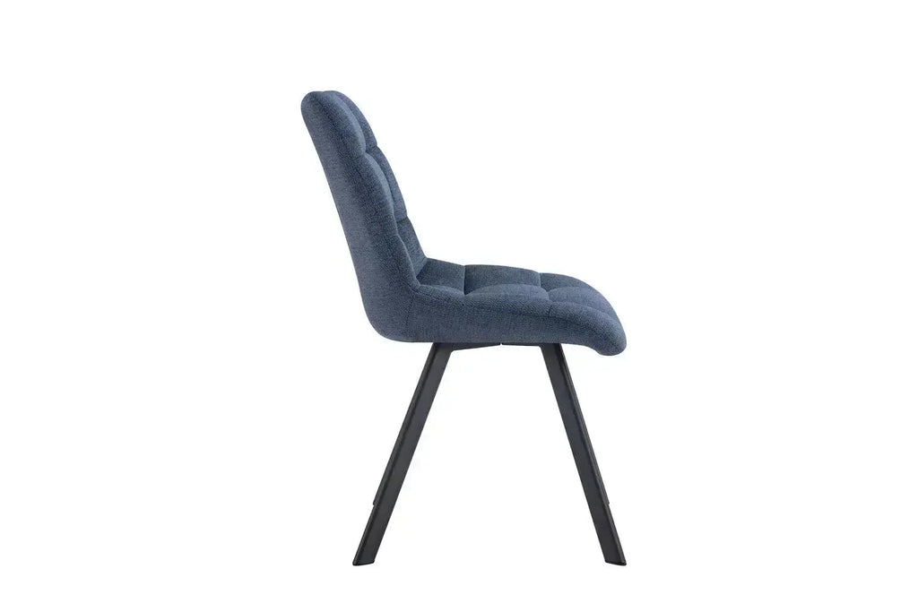 Chaise de salle à manger LUIZI Bleu – 52 x 61,5 cm | TIKAYLA