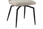 Chaises de Salle à Manger LYARA en Tissu Ecru - 45.5 x 60 cm ROUSSEAU