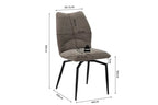 Chaises de Salle à Manger LYARA en Tissu Sable - 45.5 x 60 cm ROUSSEAU