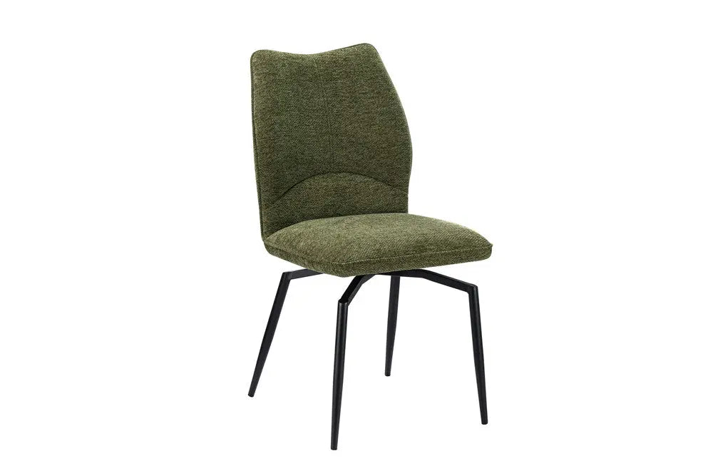 Chaise pivotante LYARA Vert tissu – 45,5 x 60 cm | TIKAYLA
