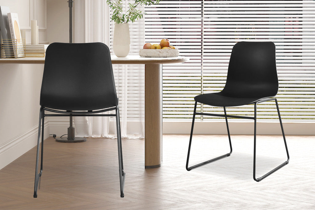 Chaise de salle à manger MARYA Noir polypropylène – 52 x 44 cm | TIKAYLA