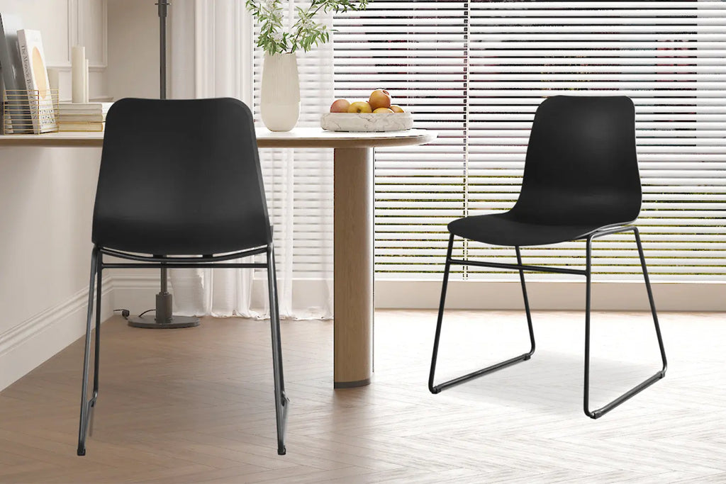 Chaise de salle à manger MARYA Noir polypropylène – 52 x 44 cm | TIKAYLA