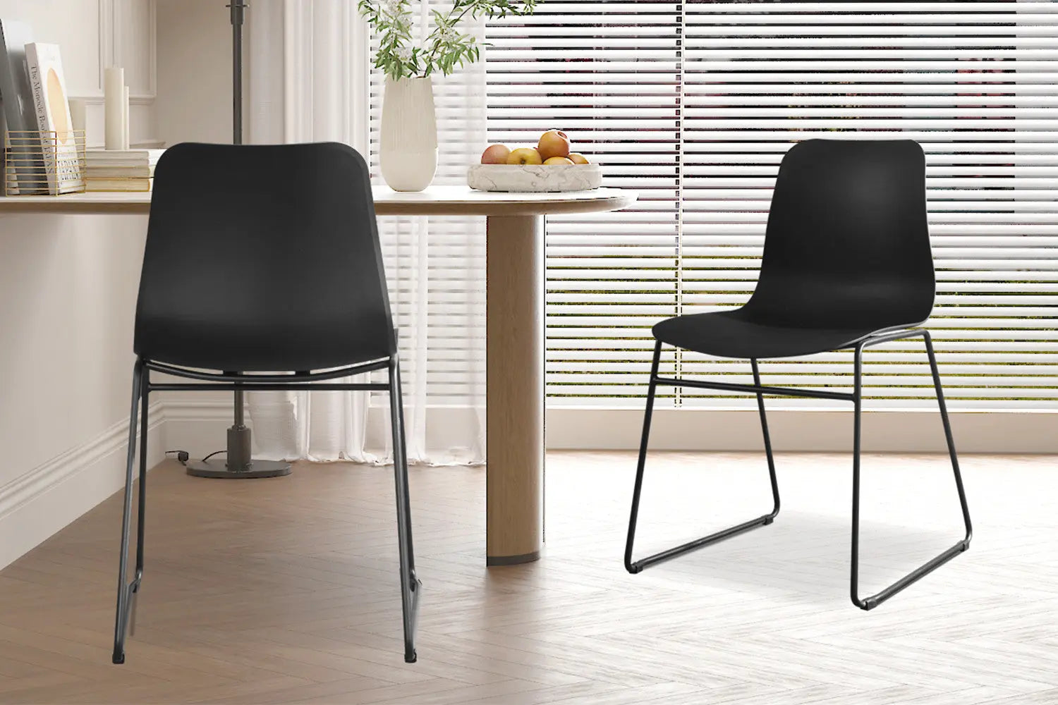 Chaise de salle à manger MARYA Noir polypropylène – 52 x 44 cm | TIKAYLA