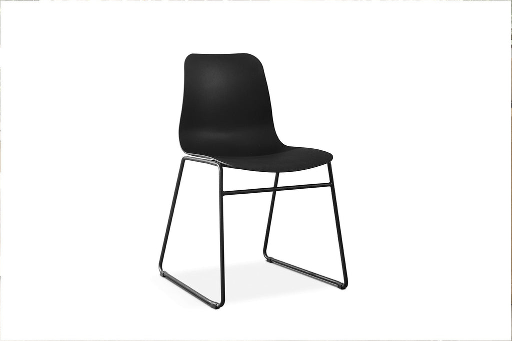 Chaise de salle à manger MARYA Noir polypropylène – 52 x 44 cm | TIKAYLA