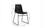 Chaise de salle à manger MARYA Noir polypropylène – 52 x 44 cm | TIKAYLA