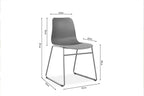 Chaise de salle à manger MARYA Gris polypropylène – 52 x 44 cm | TIKAYLA