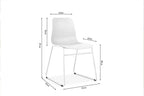 Chaise de salle à manger MARYA Blanc polypropylène – 52 x 44 cm | TIKAYLA