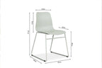 Chaise de salle à manger MARYA Gris vert polypropylène – 52 x 44 cm | TIKAYLA