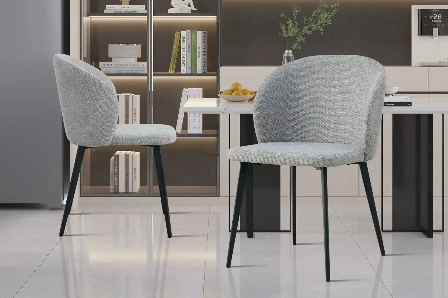 TINA - Chaise de Salle à Manger - 51 x 55 cm - Gris Clair ROUSSEAU