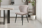 Chaise de salle à manger TONYO Sable velours côtelé – 54 x 55 cm | TIKAYLA