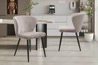 Chaise de salle à manger TONYO Sable velours côtelé – 54 x 55 cm | TIKAYLA