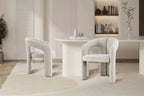 Chaise de salle à manger BEJAYA Beige avec accoudoirs – 63 x 62 cm | TIKAYLA