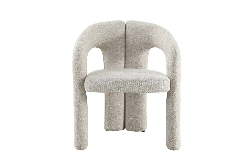 Chaise de salle à manger BEJAYA Beige avec accoudoirs – 63 x 62 cm | TIKAYLA