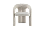 Chaise de salle à manger BEJAYA Beige avec accoudoirs – 63 x 62 cm | TIKAYLA