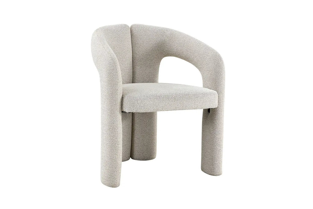 Chaise de salle à manger BEJAYA Beige avec accoudoirs – 63 x 62 cm | TIKAYLA
