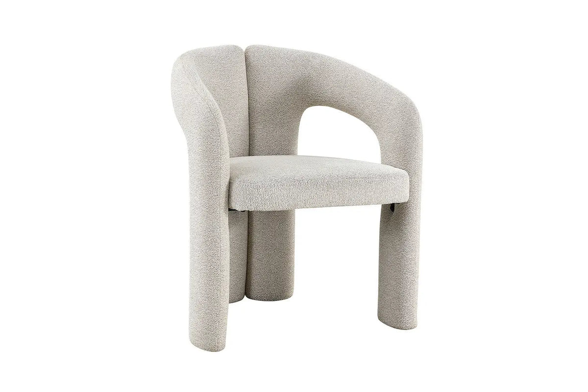 Chaise de salle à manger BEJAYA Beige avec accoudoirs – 63 x 62 cm | TIKAYLA