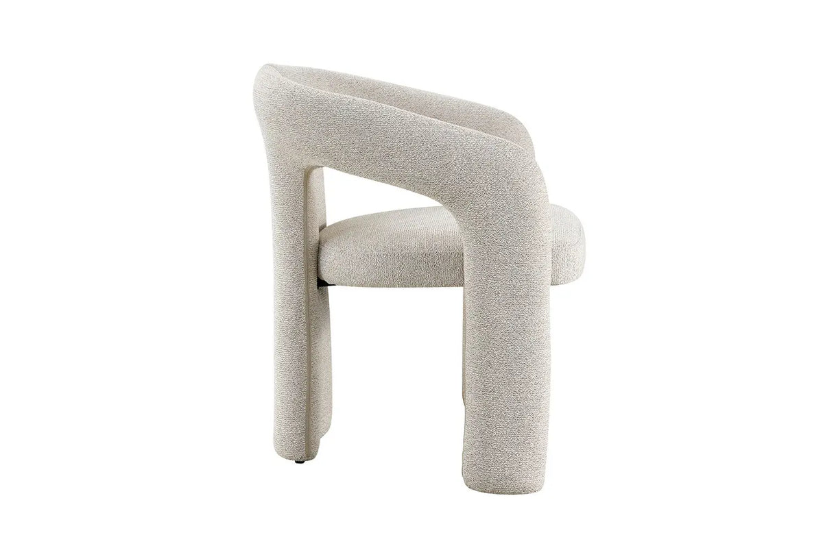 Chaise de salle à manger BEJAYA Beige avec accoudoirs – 63 x 62 cm | TIKAYLA