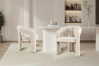 Chaise de salle à manger BEJAYA Écru avec accoudoirs – 63 x 62 cm | TIKAYLA