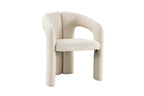 Chaise de salle à manger BEJAYA Écru avec accoudoirs – 63 x 62 cm | TIKAYLA