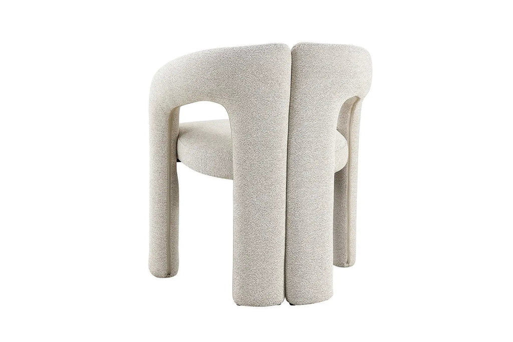 Chaise de salle à manger BEJAYA Beige avec accoudoirs – 63 x 62 cm | TIKAYLA