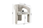 Chaise de salle à manger BEJAYA Beige avec accoudoirs – 63 x 62 cm | TIKAYLA
