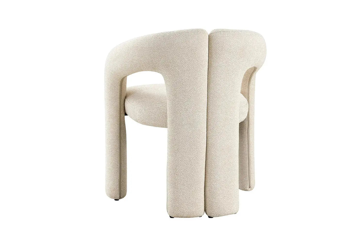 Chaise de salle à manger BEJAYA Écru avec accoudoirs – 63 x 62 cm | TIKAYLA