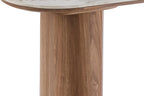 Console AVORA avec plateau en pierre brillante beige - 120 x 40 cm | TIKAYLA
