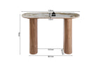 Console AVORA avec plateau en pierre brillante beige - 120 x 40 cm | TIKAYLA