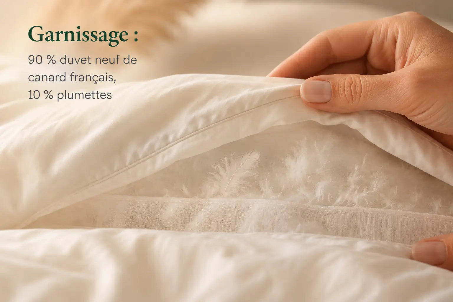 Couette hiver BORÉALE 300 g/m² – duvet de canard français TIKAYLA