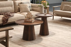 ÉLIO - Table basse Ronde Bois de manguier Brun clair - 45x50 cm ROUSSEAU