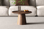 ÉLIO - Table basse Ronde Bois de manguier Brun clair - 65x40 cm ROUSSEAU