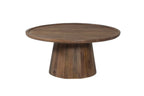 ÉLIO - Table basse Ronde Bois de manguier Brun clair - 80x36 cm ROUSSEAU