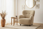 Fauteuil avec accoudoirs en Tissu Marron LUNARO - 86 x 84 cm HOUSE NORDIC