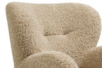 Fauteuil avec accoudoirs en Tissu Marron LUNARO - 86 x 84 cm HOUSE NORDIC