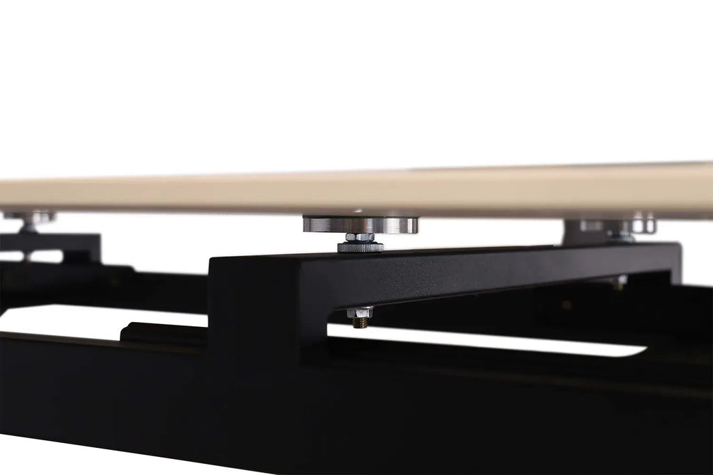 HIRA - Table à Manger Extensible Rectangulaire Plateau en Pierre - 160 à 240 cm - Noir ROUSSEAU
