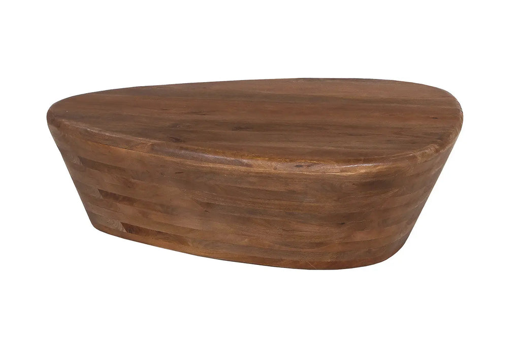 IORAN - Table basse Bois de manguier Brun Clair - 30 x107 cm ROUSSEAU