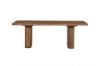 LÉOR - Table basse Bois de Manguier Brun Clair - 40 x 120 cm ROUSSEAU