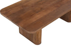 LÉOR - Table basse Bois de Manguier Brun Clair - 40 x 120 cm ROUSSEAU