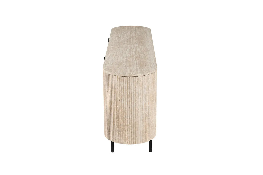 LYANE - Buffet Effet Travertin Beige - 200 cm ROUSSEAU