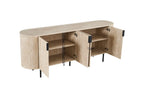 LYANE - Buffet Effet Travertin Beige - 200 cm ROUSSEAU