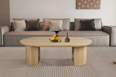 LYANE Table basse ovale 120 cm - TIKAYLA