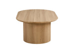LYANE - Table Basse Ovale - 120 cm - Effet Chêne Naturel ROUSSEAU