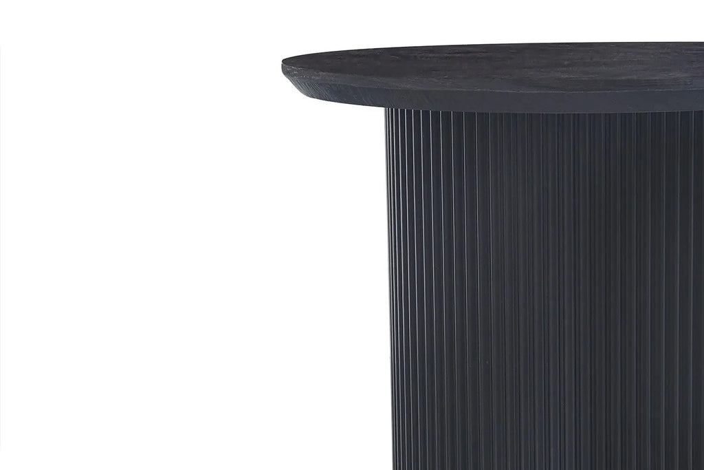 LYANE - Table Basse Ronde - 50 cm - Effet Brun foncé ROUSSEAU